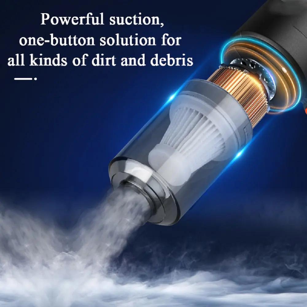 Mini Car Vacuum Cleaner Powerful Cleaning Machine Car Accessories Home Auto Robot Wireless Cleaner Home Appliance Strong Suction My Store