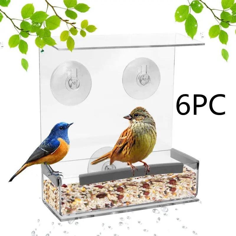 Acrylic Bird Feeder Pet Bird Cage Outdoor Hummingbird Feeder My Store