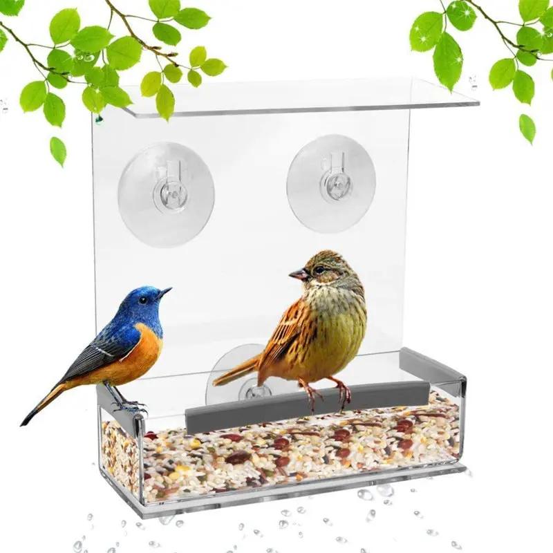 Acrylic Bird Feeder Pet Bird Cage Outdoor Hummingbird Feeder My Store