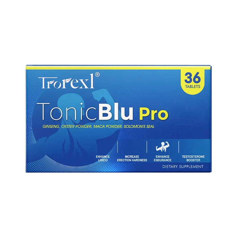 TonicBluPro Blue Pills Male Enhancing Supplements Support Stamina & Energy, Natural Oyster & Ginseng Tablets
