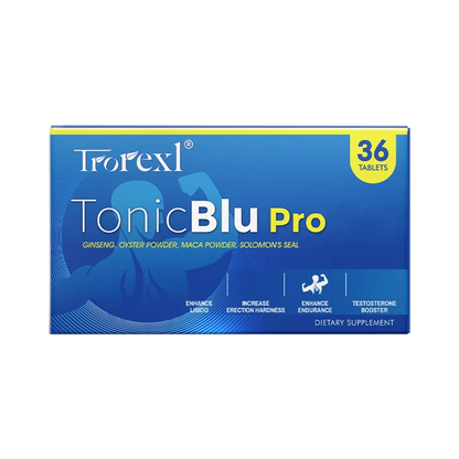 TonicBluPro Blue Pills Male Enhancing Supplements Support Stamina & Energy, Natural Oyster & Ginseng Tablets