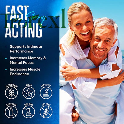 TonicBluPro Blue Pills Male Enhancing Supplements Support Stamina & Energy, Natural Oyster & Ginseng Tablets